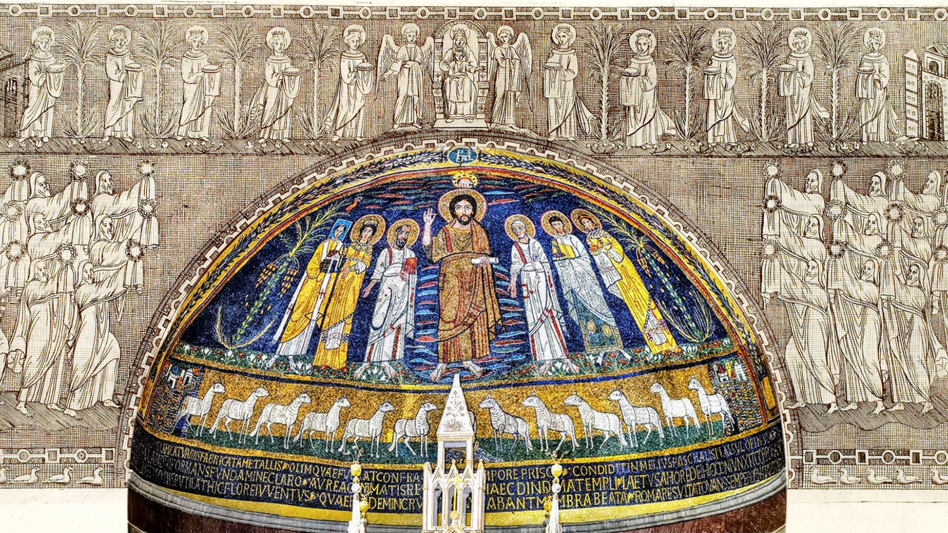 Mozaiková výzdoba kostela sv. Cecílie v Římě
