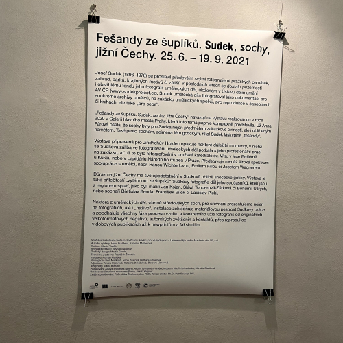 Fešandy ze šuplíků. Sudek sochy jižní Čechy